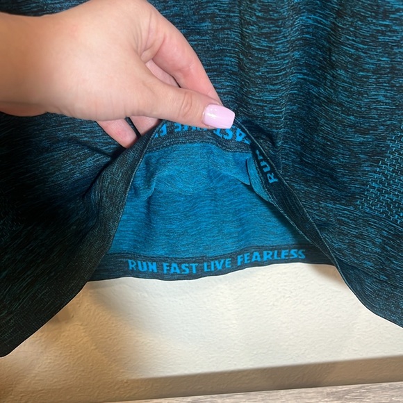 Nike Women’s Dri Fit Half Zip Tech Knit Element Sweater Shirt Blue Small - Picture 2 of 3